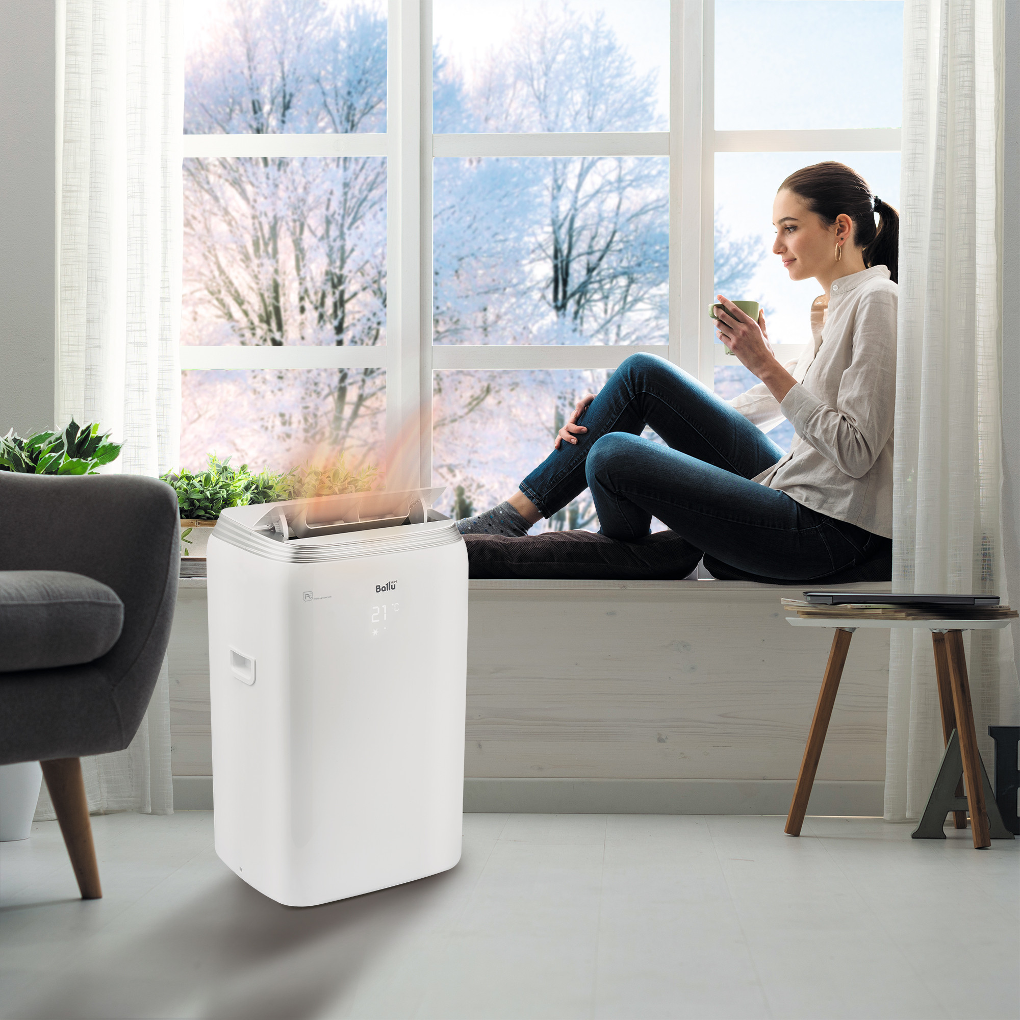 Кондиционер мобильный Ballu Platinum Comfort BPHS-13H в компании ICEКОХИНОР